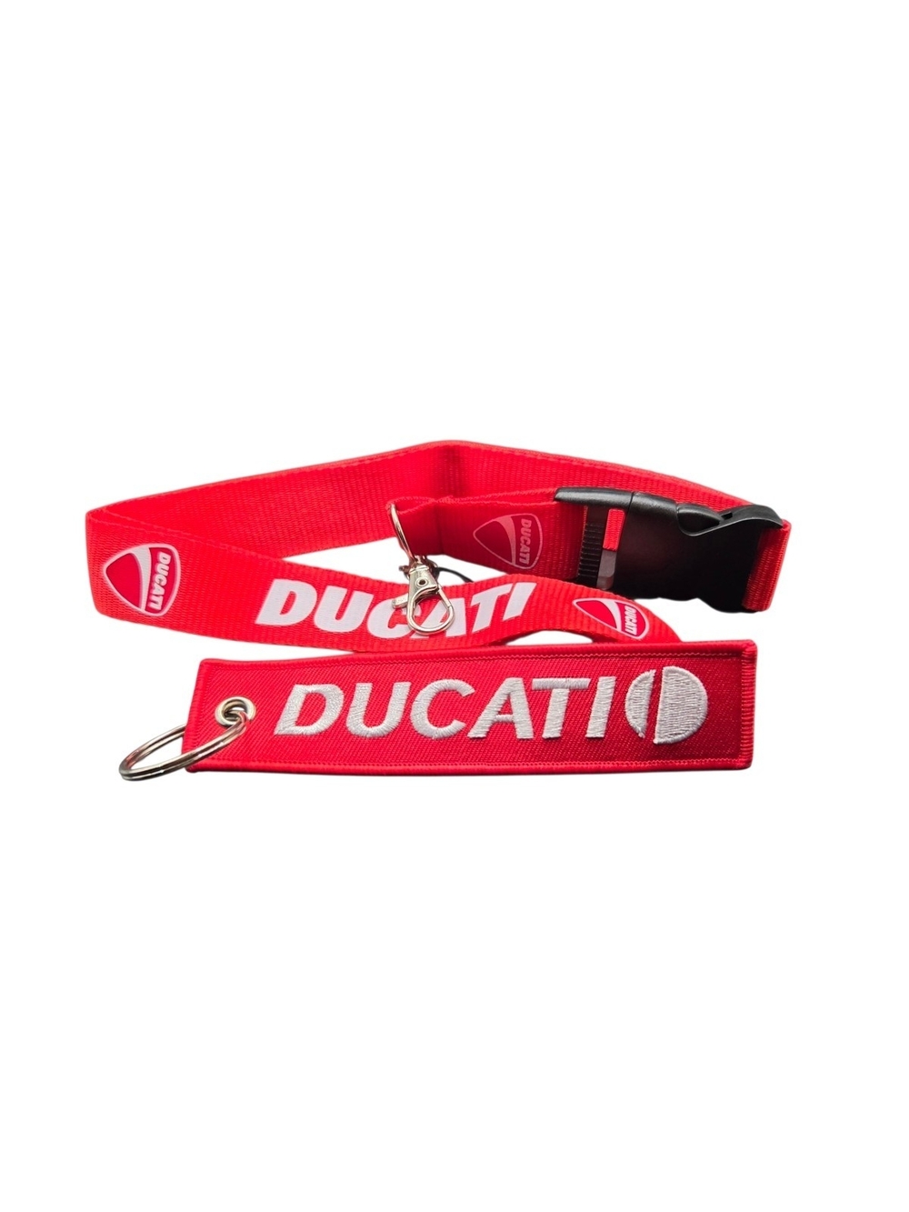 Ducati Red Branded Lanyard with Key Tag ♡